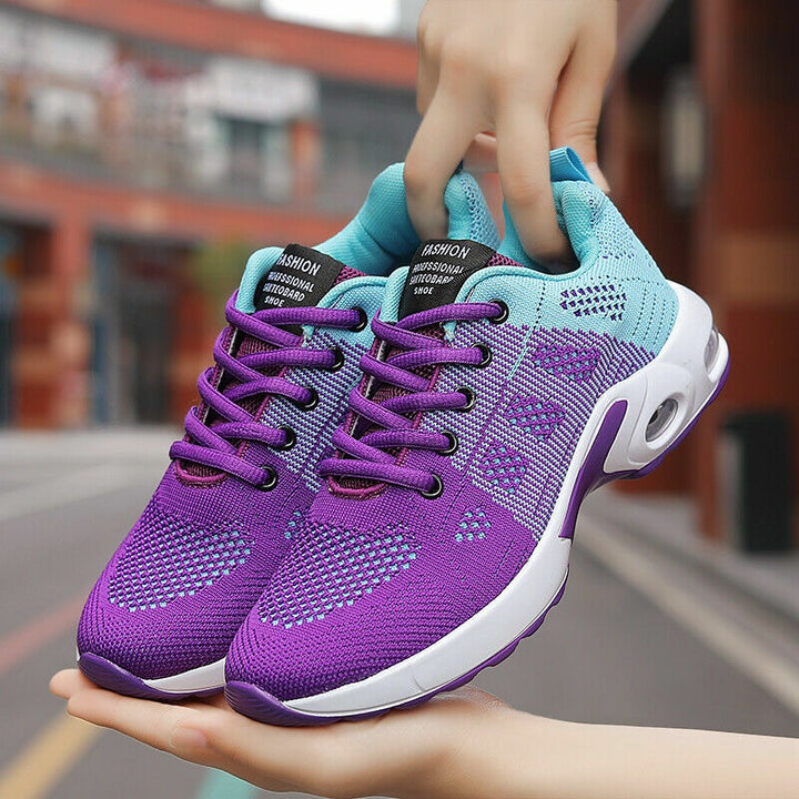 Sneakers donna casual moda, ammortizzate, stile versatile. Calzature con supporto quotidiano per comfort e camminata.