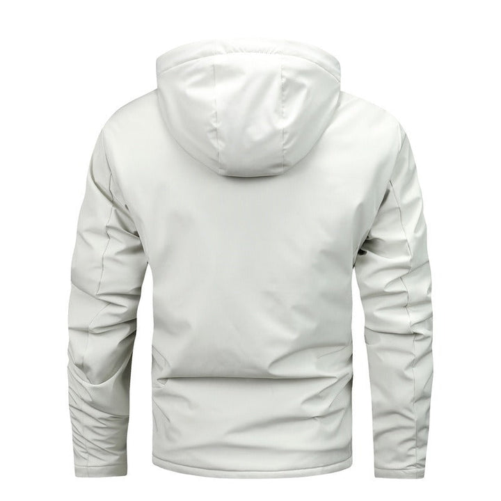 Giacca bianca uomo, versatile, leggera, idrorepellente e antivento, essenziale per primavera e autunno.