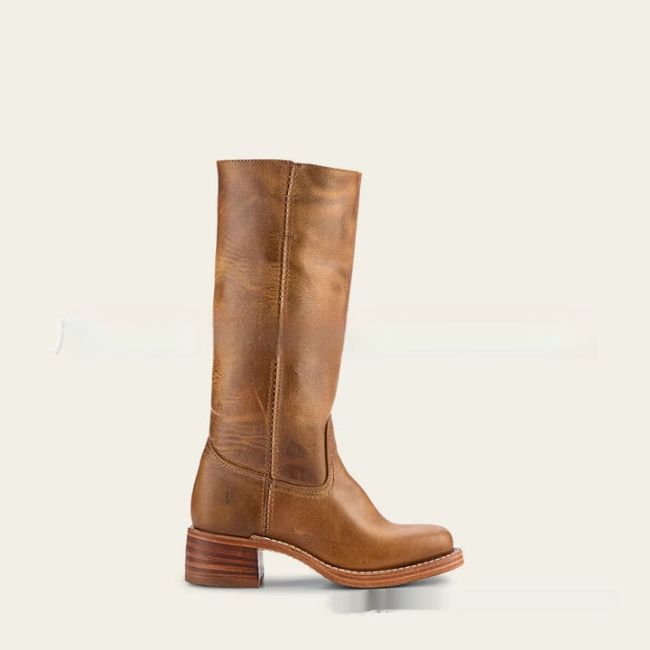 Stivaletti cowboy donna moda autunno, tacco medio confortevole e punta squadrata.