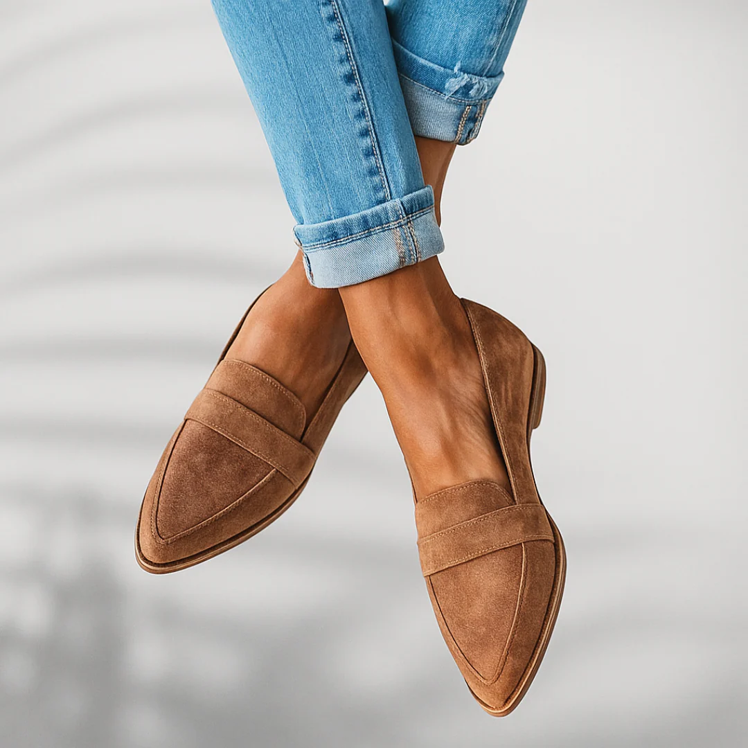 Eleganti mocassini da donna in vera pelle, calzature casual e ortopediche per un comfort superiore.