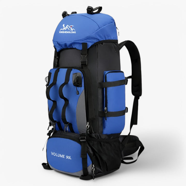Dettaglio schienale zaino da trekking sportivo 40L unisex con sistema di ventilazione per massimo comfort.