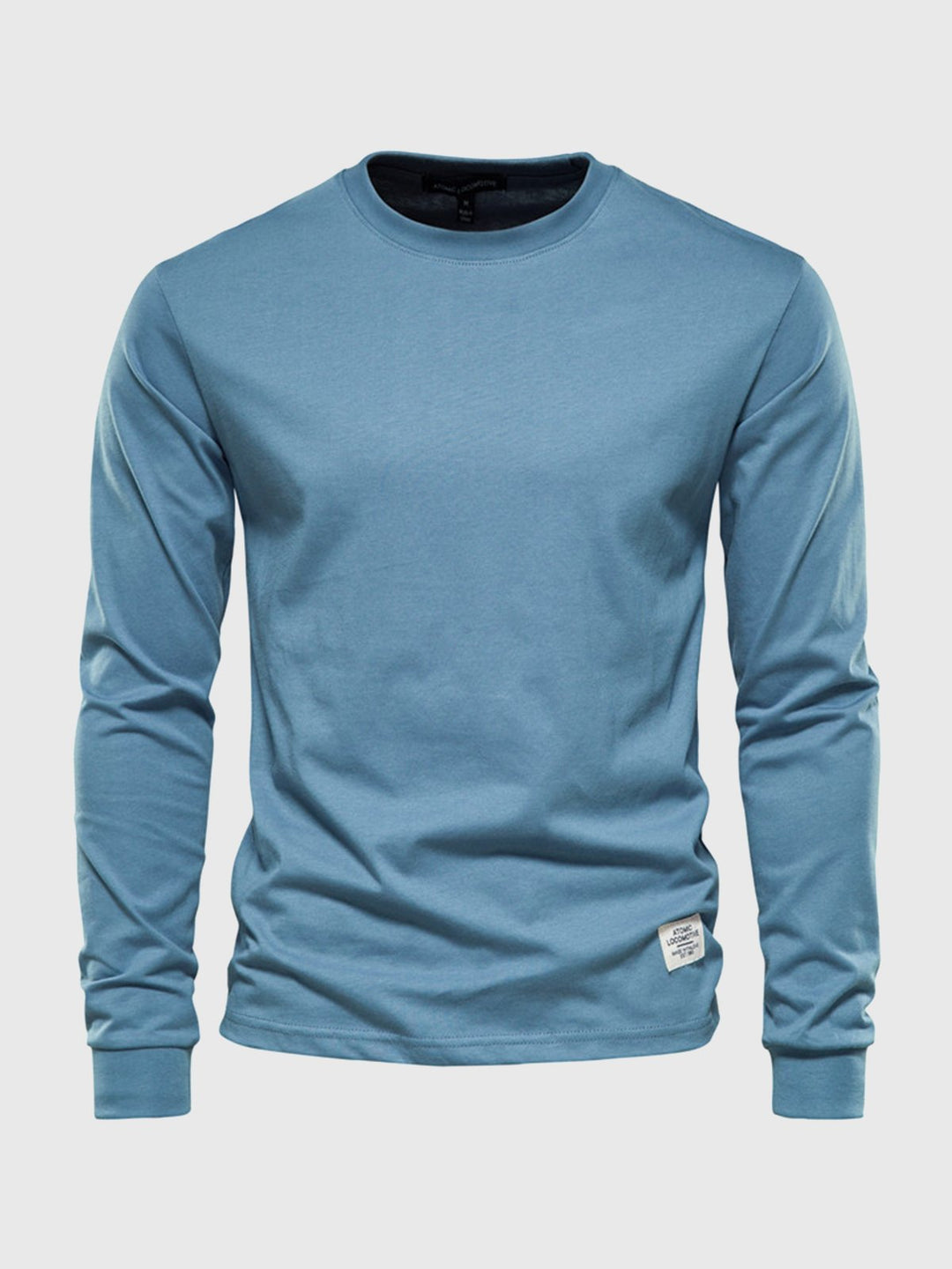 Maglia uomo girocollo, maniche lunghe, stile versatile per ogni occasione, comfort e moda maschile.