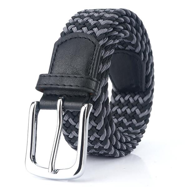 Cintura uomo intrecciata in tela di alta qualità, un accessorio distintivo per la moda maschile.