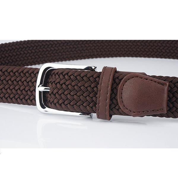 Cintura uomo intrecciata di tela, accessorio moda regolabile che garantisce massima vestibilità.