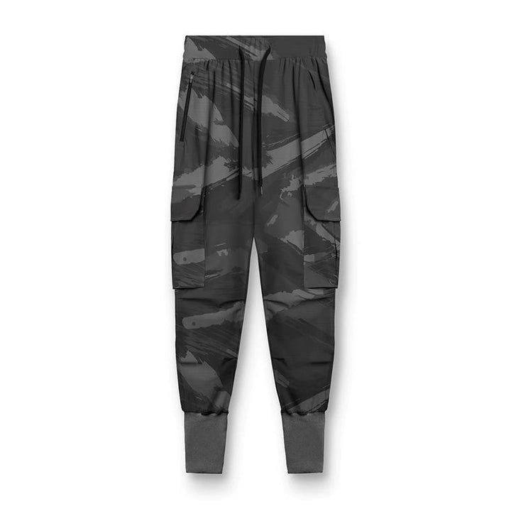 Pantaloni cargo jogger neri da uomo, perfetti per stile urbano, sport e comfort.