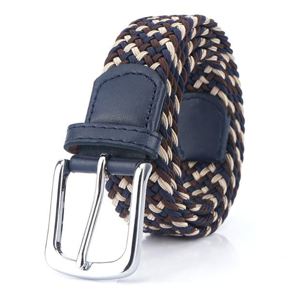 Cintura uomo in tela intrecciata con fibbia robusta, per un tocco di stile e praticità.