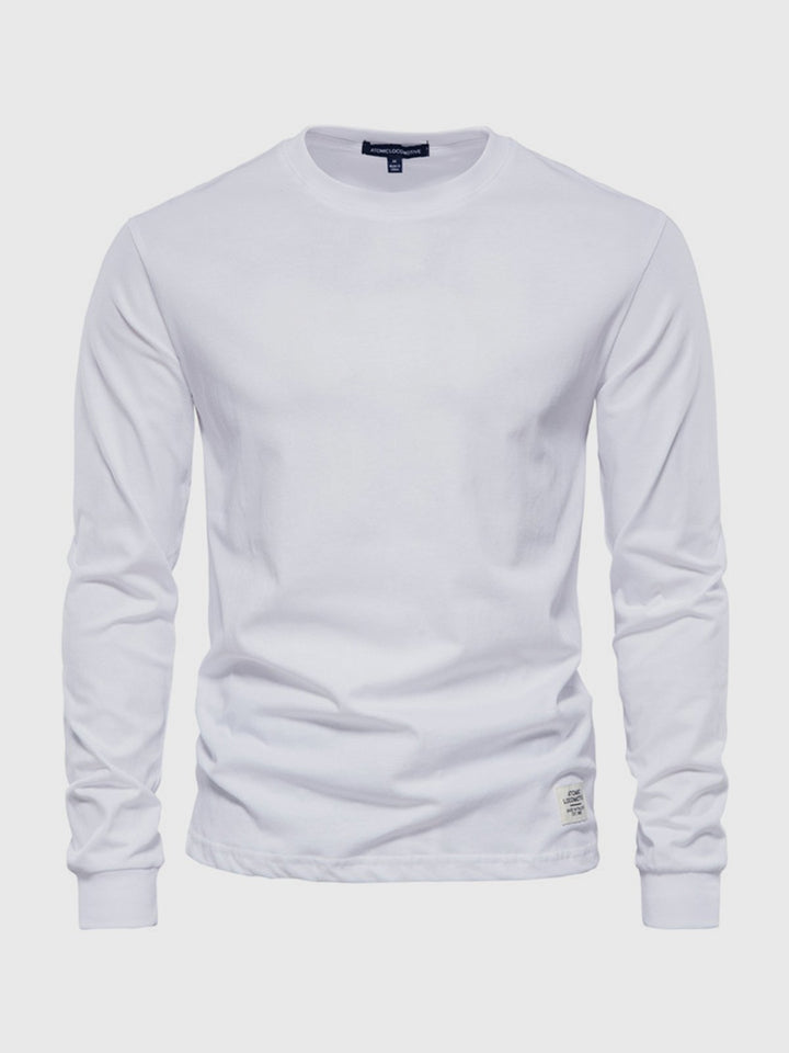 Maglia lunga uomo casual, girocollo, ideale per abbigliamento quotidiano e uno stile versatile.