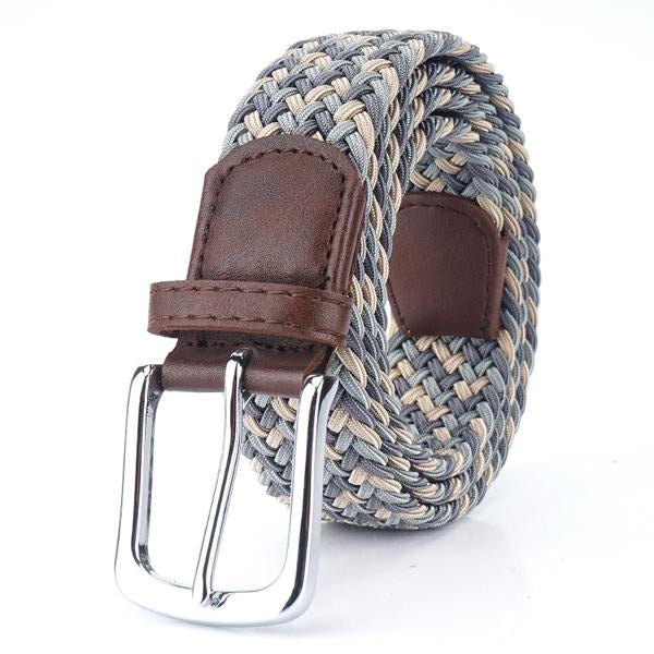 Stile e comfort: cintura uomo intrecciata in tela, accessorio regolabile per look casual o eleganti.