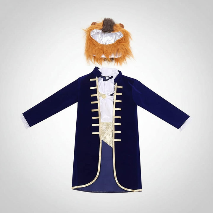 Incantevole costume da Bestia per bambino, ideale per ricreare fiabe e avventure fantasy a Halloween.