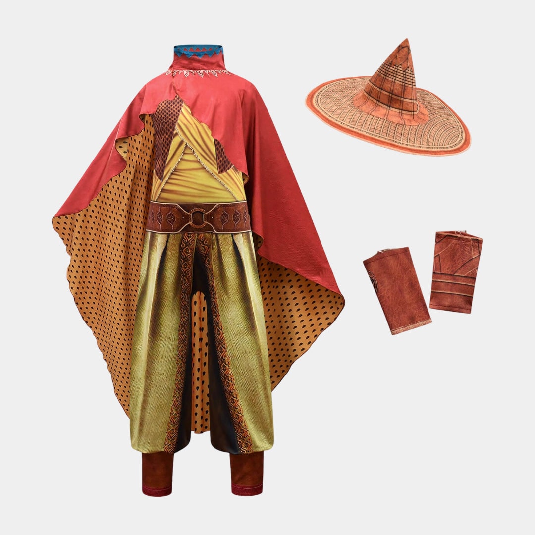 Costume di Halloween bambina Principessa Raya, ottimo per trick-or-treat, feste e serate a tema epico.