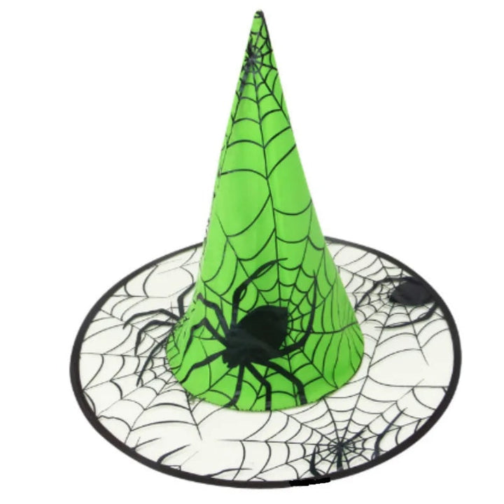 Cappello da strega gotico nero per bambini, con ragnatela. Perfetto per giochi e feste di Halloween.