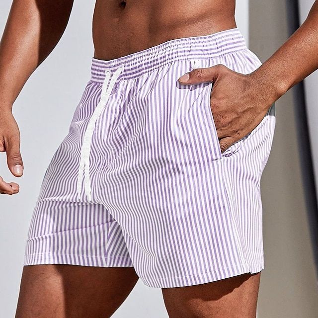 Pantaloncini mare uomo boardshorts con tessuto ad asciugatura rapida e vita elasticizzata per casual estivo.