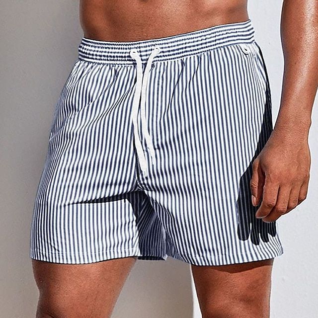 Pantaloncini bagno uomo ad asciugatura rapida, design classico per spiaggia e piscina, comfort estivo.