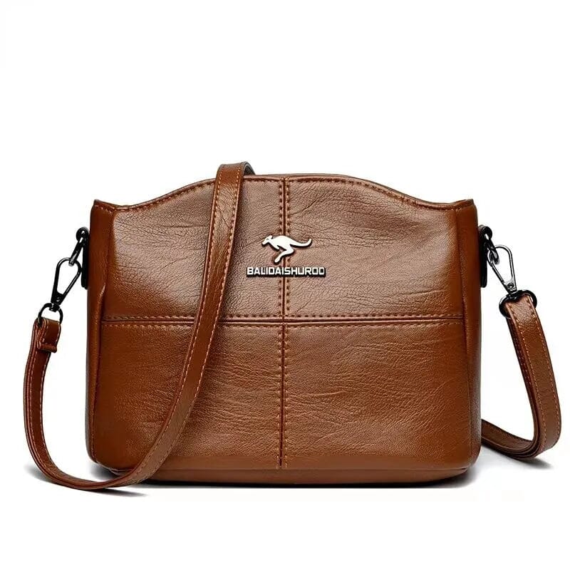 Borsa da donna in pelle nera, spaziosa e versatile, con tracolla regolabile.
