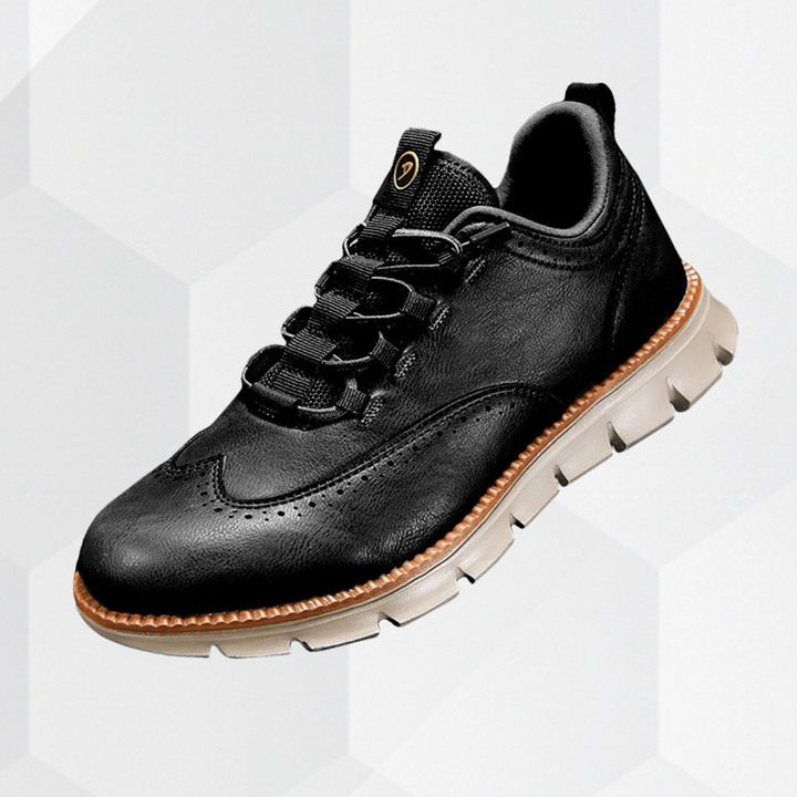 Scarpe Oxford uomo nere eleganti, formali con lacci e soletta memory foam per comfort business.