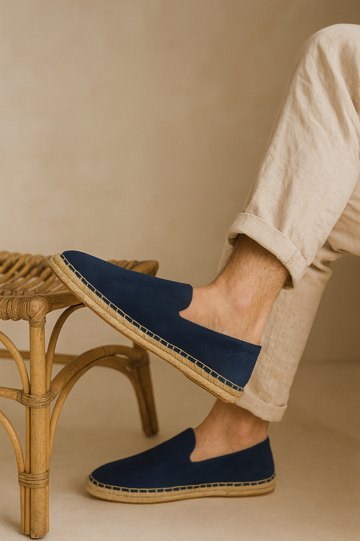 Scarpe estive slip-on da uomo, espadrillas casual leggere con stile mediterraneo.