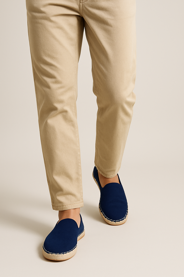 Espadrillas slip-on da uomo in stile mediterraneo, leggere e confortevoli per la moda estiva.