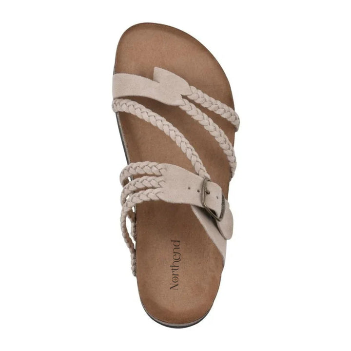 Comodi sandali donna estivi intrecciati con fibbia regolabile, perfetti per look casual e versatili.