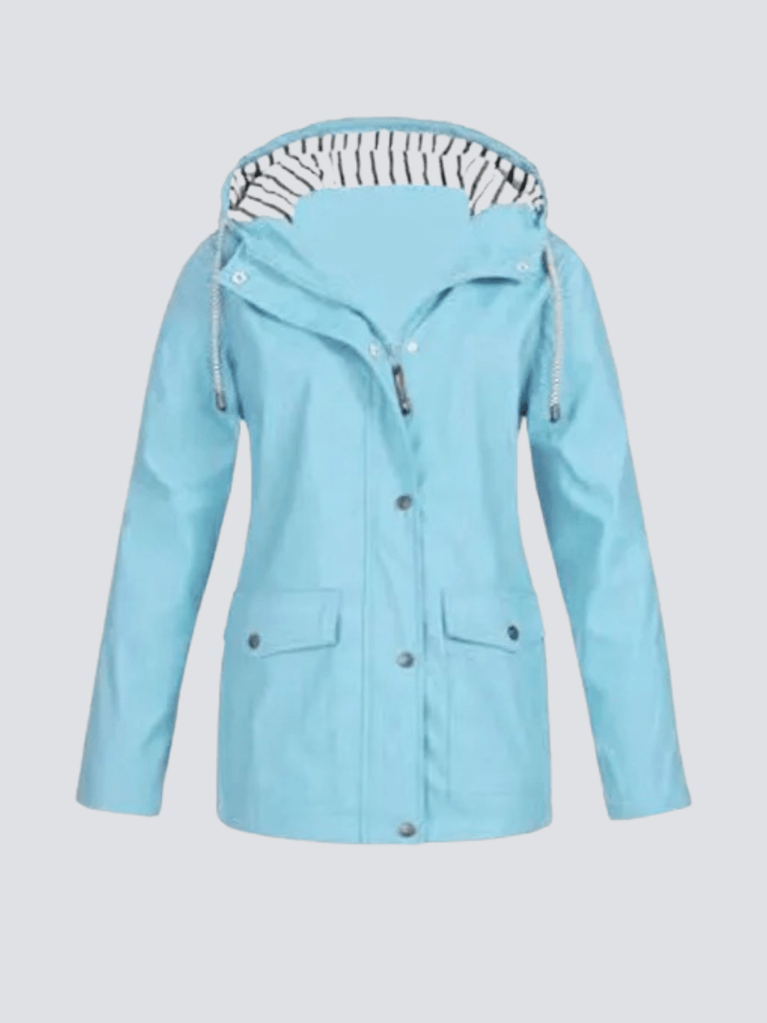 Giacca casual da donna, leggera e con cappuccio regolabile, ideale per il comfort quotidiano e viaggi.