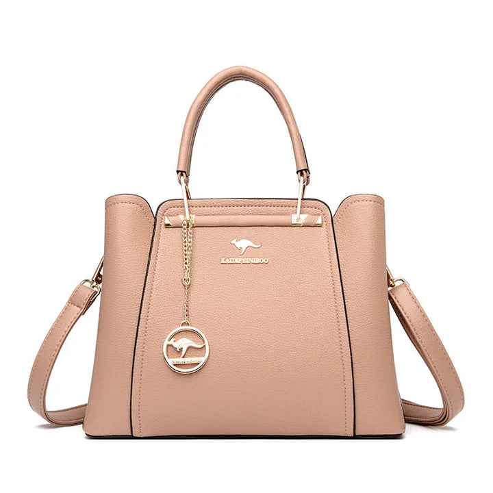 Elegante borsa donna in pelle morbida, versatile borsetta con multiscomparto.