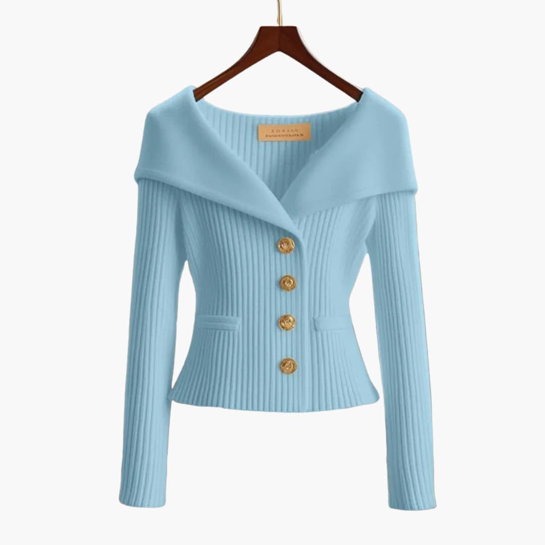 Moda donna: gilet cardigan corto a coste con bottoni. Stile versatile per primavera, autunno e taglia unica.