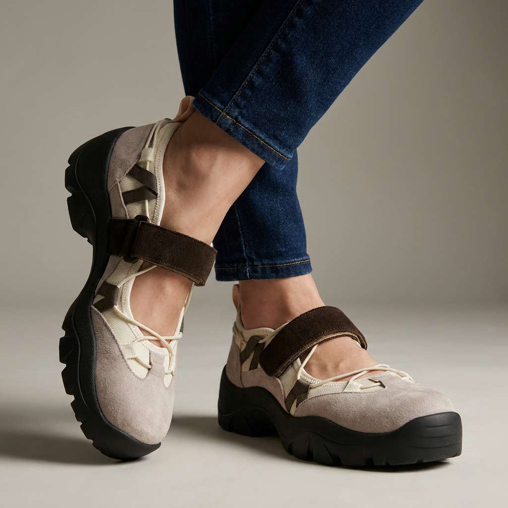 Mocassini donna comfort con cinturino regolabile, perfetti per scarpe casual e stile quotidiano.