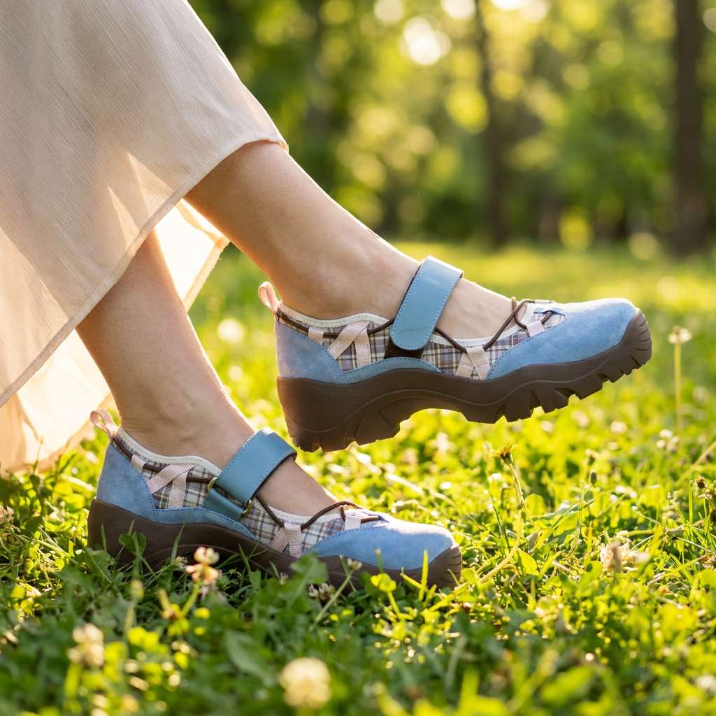 Mocassini donna casual chic, cinturino regolabile per vestibilità perfetta e tomaia traspirante.