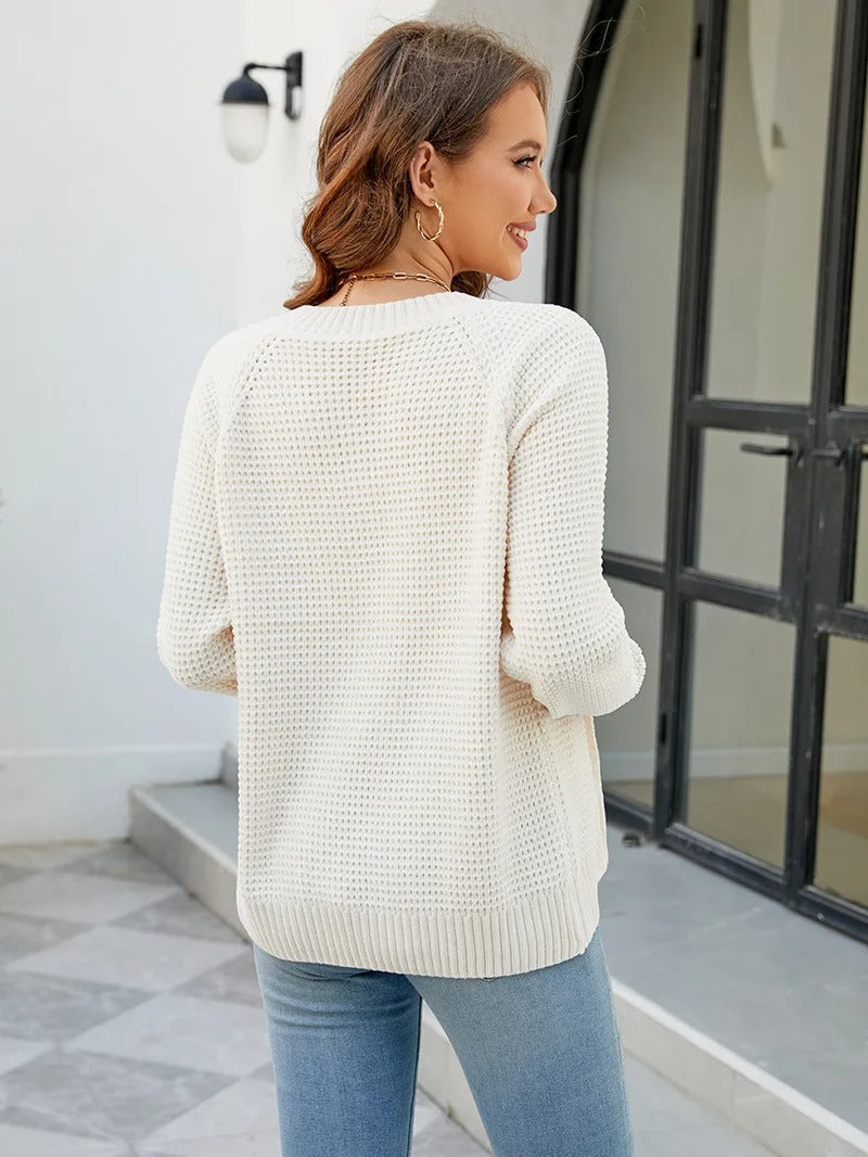 Cardigan da donna con zip, maglione per la mezzastagione, comfort quotidiano e stile.