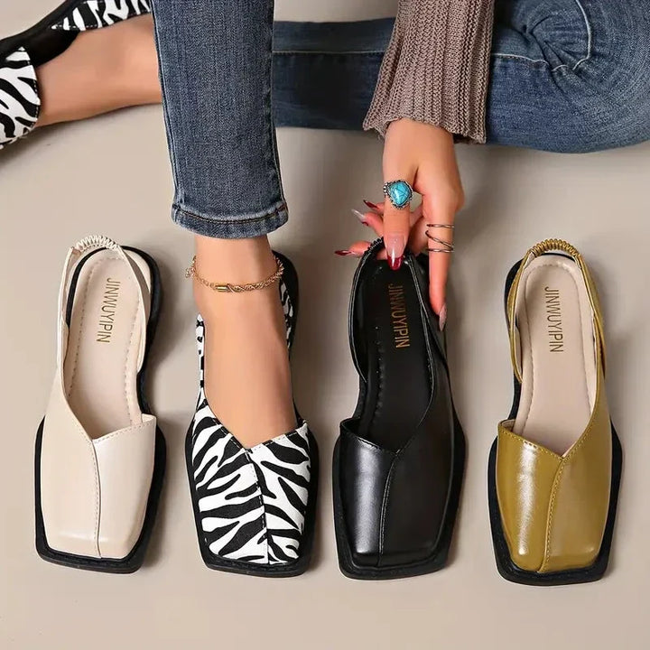 Scarpe da passeggio slip-on in pelle per donna, leggere e super comode per tutto il giorno.