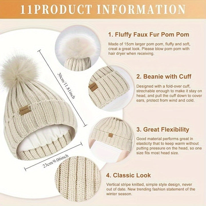 Set invernale moda uomo in maglia acrilica e pile. Cappello, sciarpa e guanti touchscreen eleganti.