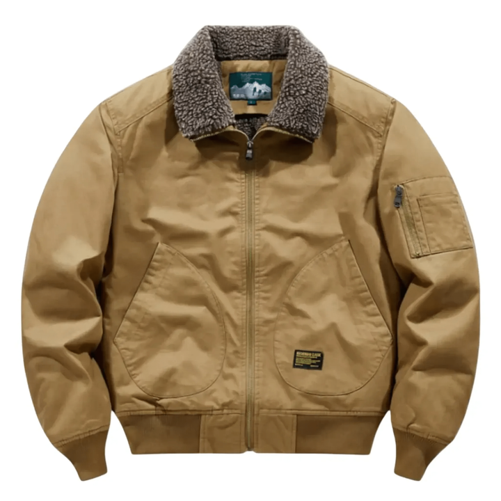 Giacca bomber uomo avio in stile casual invernale. Perfetta per il freddo, offre calore e comfort.