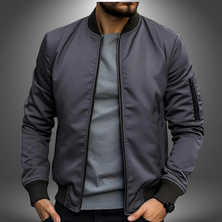 Giacca da uomo slim fit antivento, stile moderno streetwear, per primavera e autunno.
