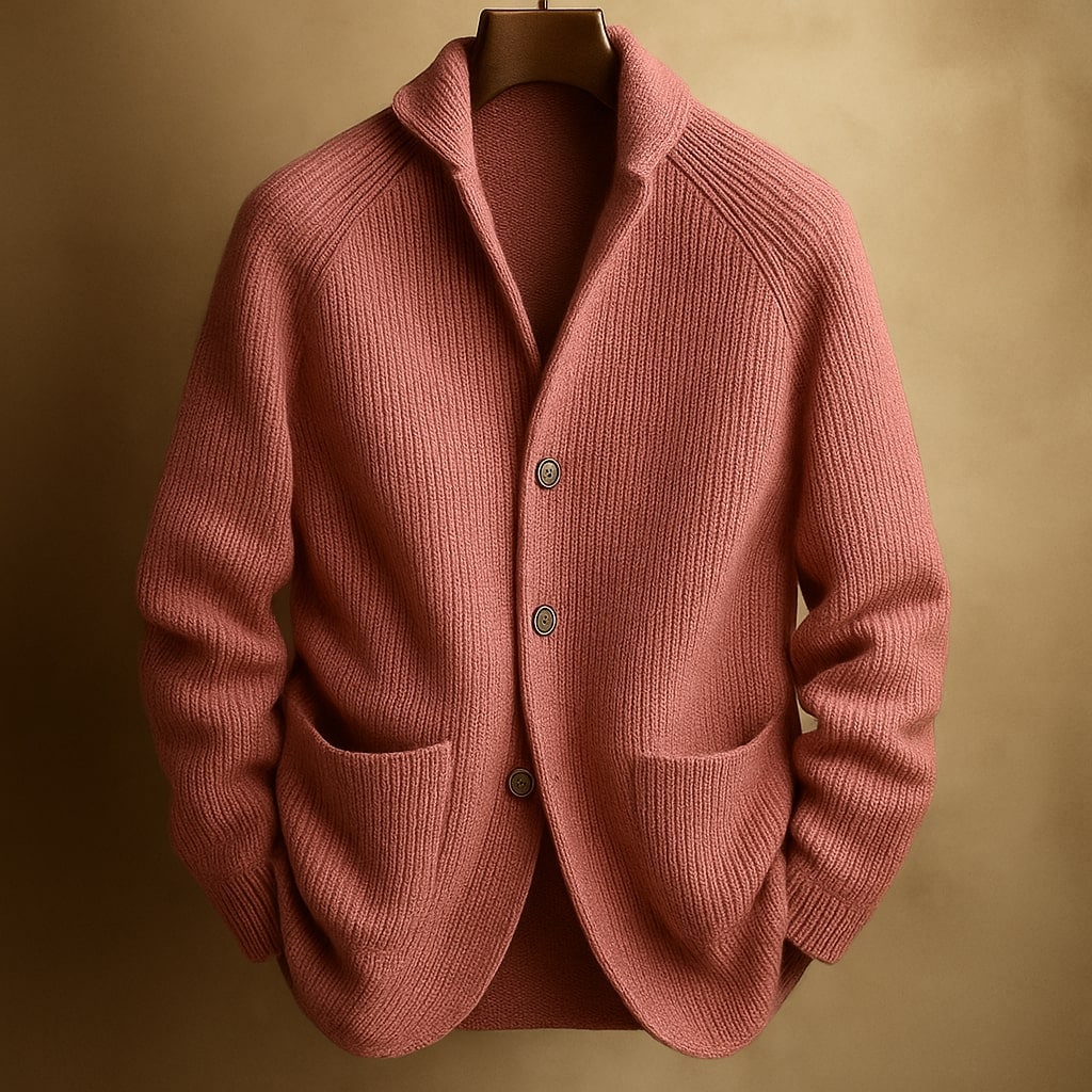 Cardigan uomo casual con tasche frontali, un maglione versatile per il comfort e lo stile.