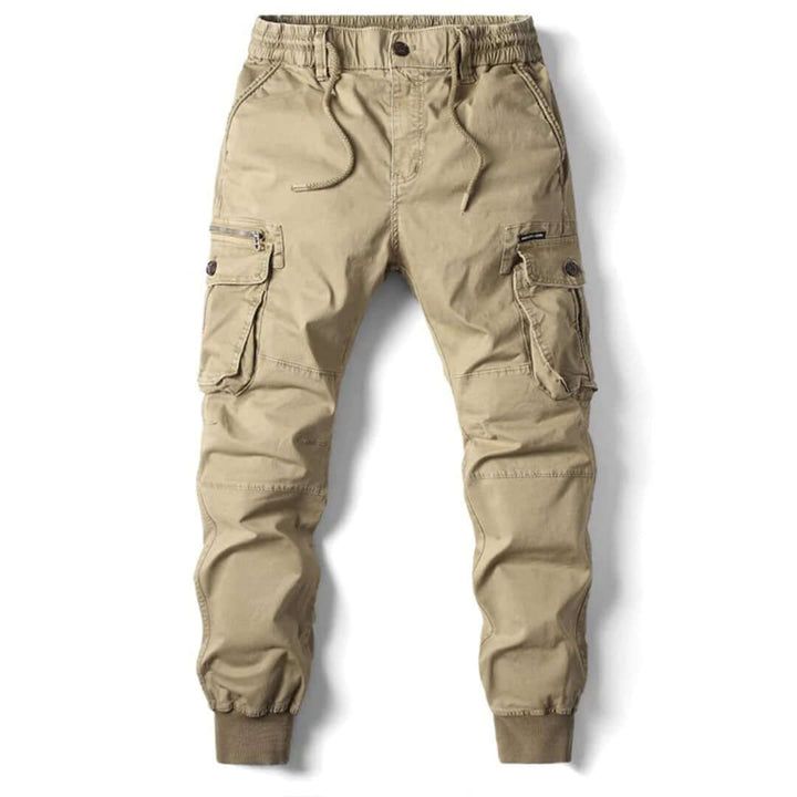 Pantaloni cargo jogger neri da uomo, comodi e versatili con tasche funzionali per look casual.