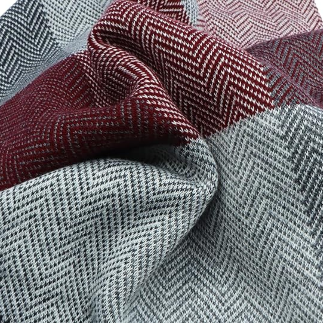 Versatile set uomo sciarpa e cappello in lana e cashmere, adatto a ogni outfit invernale.