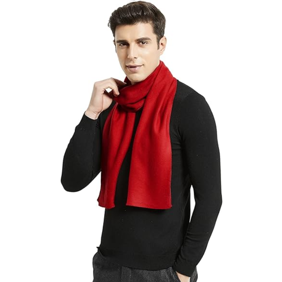 Caldo set uomo sciarpa e cappello in pregiata lana cashmere, maglia confortevole.