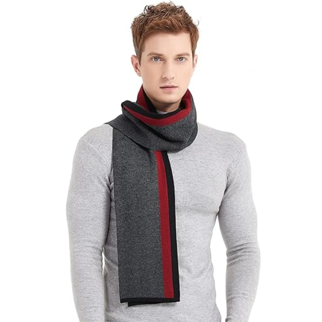 Cappello e sciarpa uomo in lana e cashmere, set a maglia perfetto per comfort invernale.