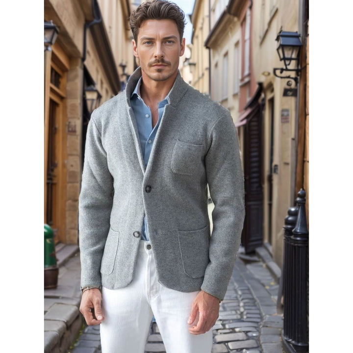 Giacca sportiva uomo casual elegante, blazer versatile per abbigliamento maschile smart casual moderno.