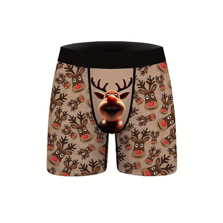 Nuova collezione: boxer uomo con stampa renne natalizie. Intimo confortevole e divertente per le feste.