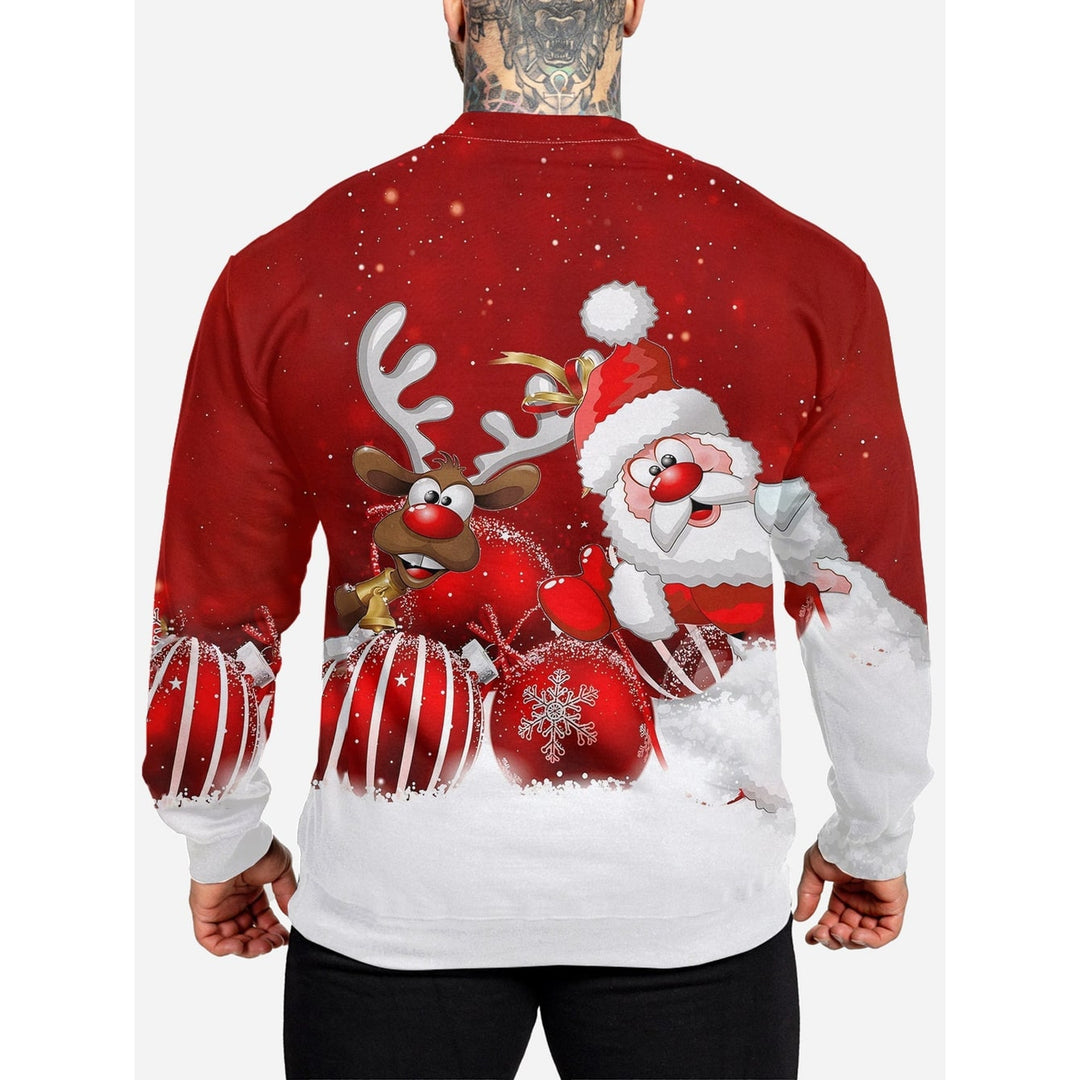 Maglione girocollo invernale da uomo, confortevole e con design festivo, ottimo per le vacanze.