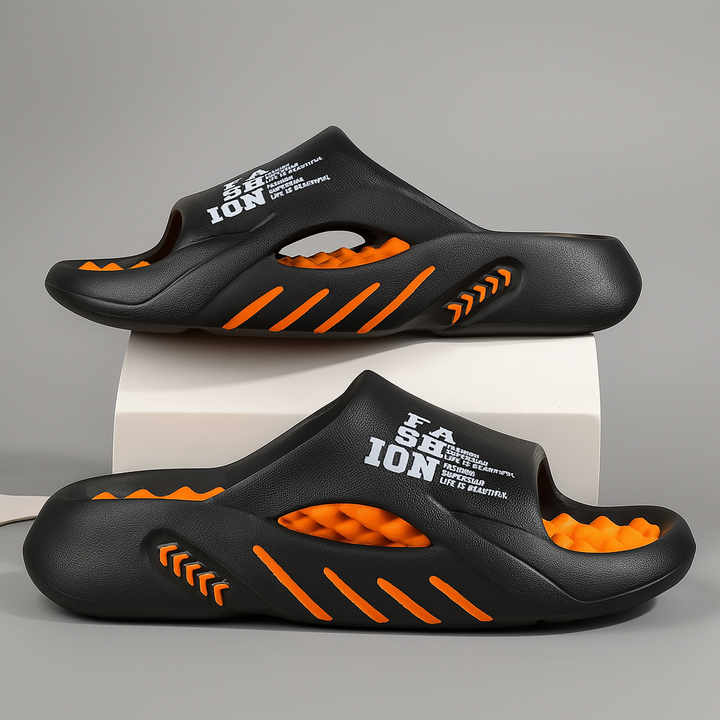 Sandali platform uomo casual con suola rialzata, stile moderno. Perfetti per l'estate, spiaggia, piscina e moda uomo.