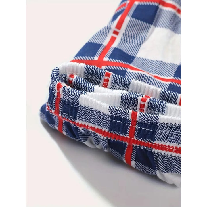 Boxer uomo comodi, fantasia scozzese, vita elastica, intimo maschile essenziale per il comfort.