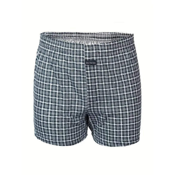Boxer da uomo con fantasia scozzese, vita elastica, offrono comfort e relax, intimo maschile top.