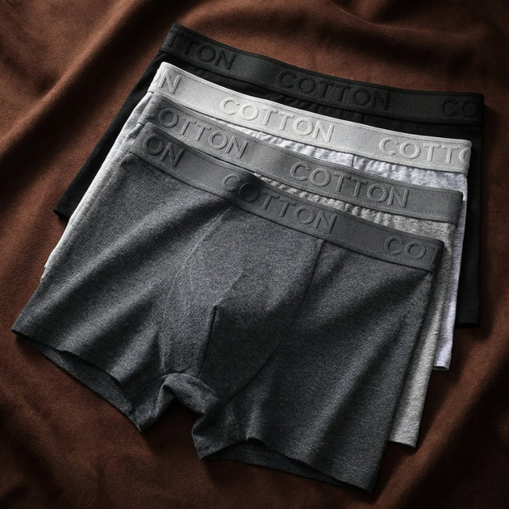 Boxer Uomo slim-fit neri, confortevoli e traspiranti, per supporto quotidiano e comfort maschile.