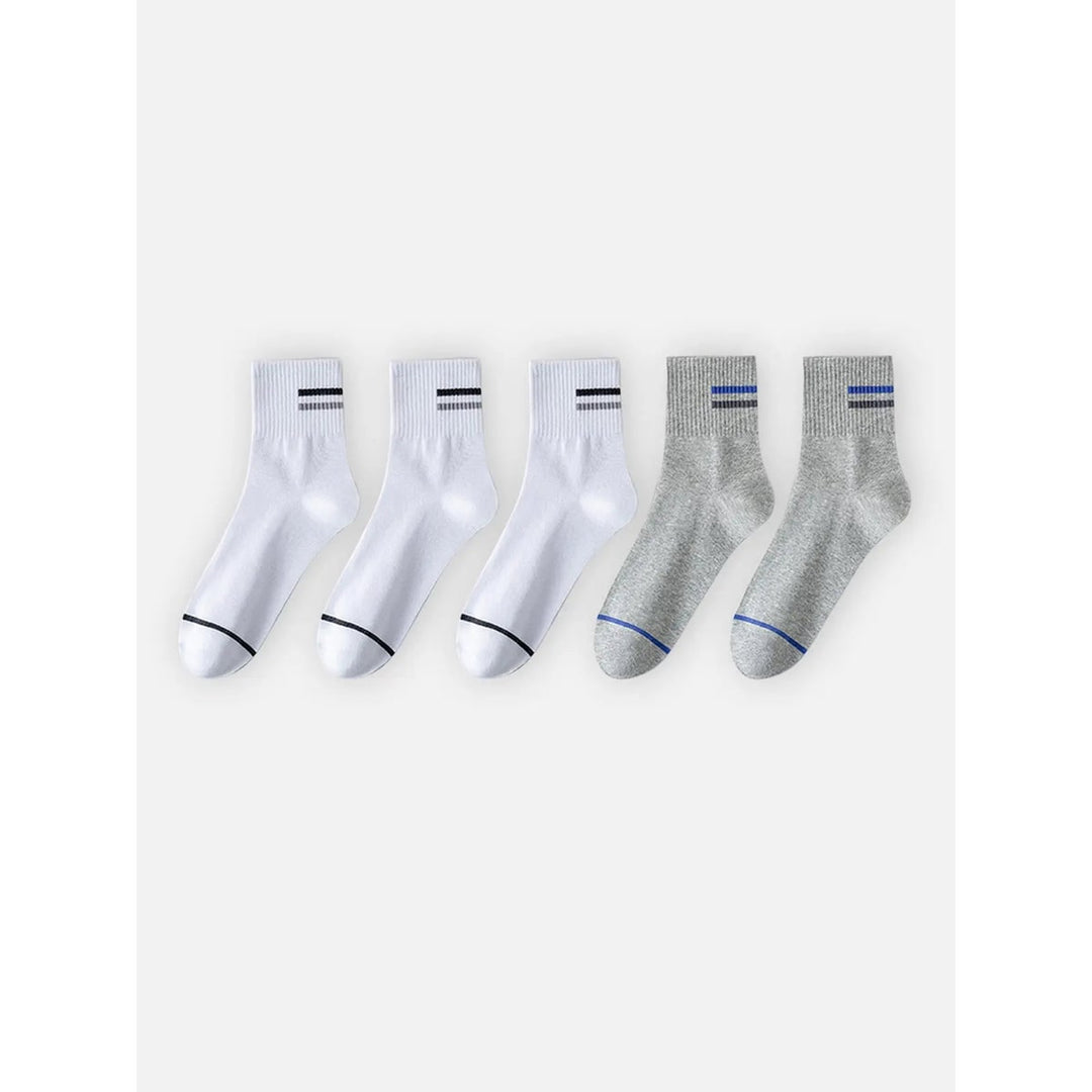 Morbide calze crew da uomo, confezione 5 pezzi. Antiscivolo per massimo comfort duraturo. Accessori versatili.