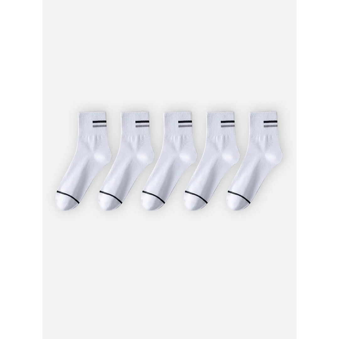 Pacchetto 5 calze crew uomo, versatili per sport e casual. Morbide e antiscivolo per ogni occasione.