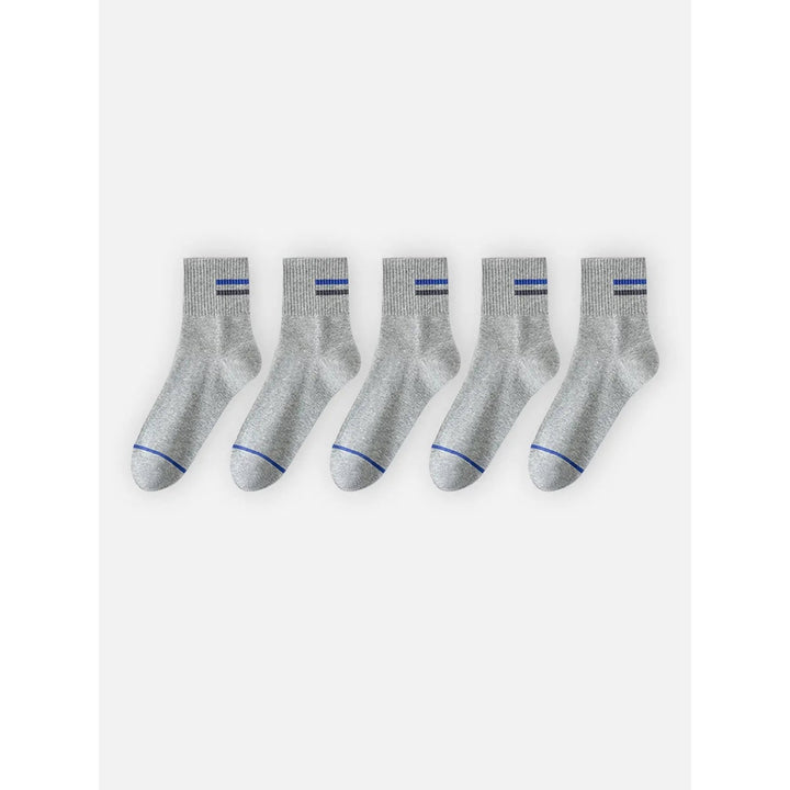 Calze crew uomo, 5 paia per comfort duraturo. Morbide, antiscivolo e perfette per ogni giorno o sport.