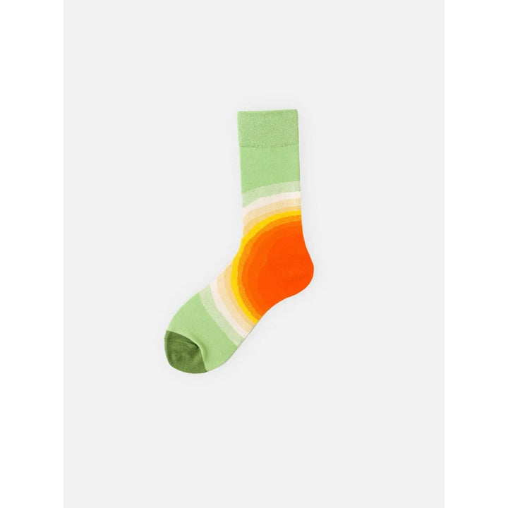 Set di calzini uomo fantasia colorata traspirante, perfetti per varietà di stili casual e abbigliamento sportivo.