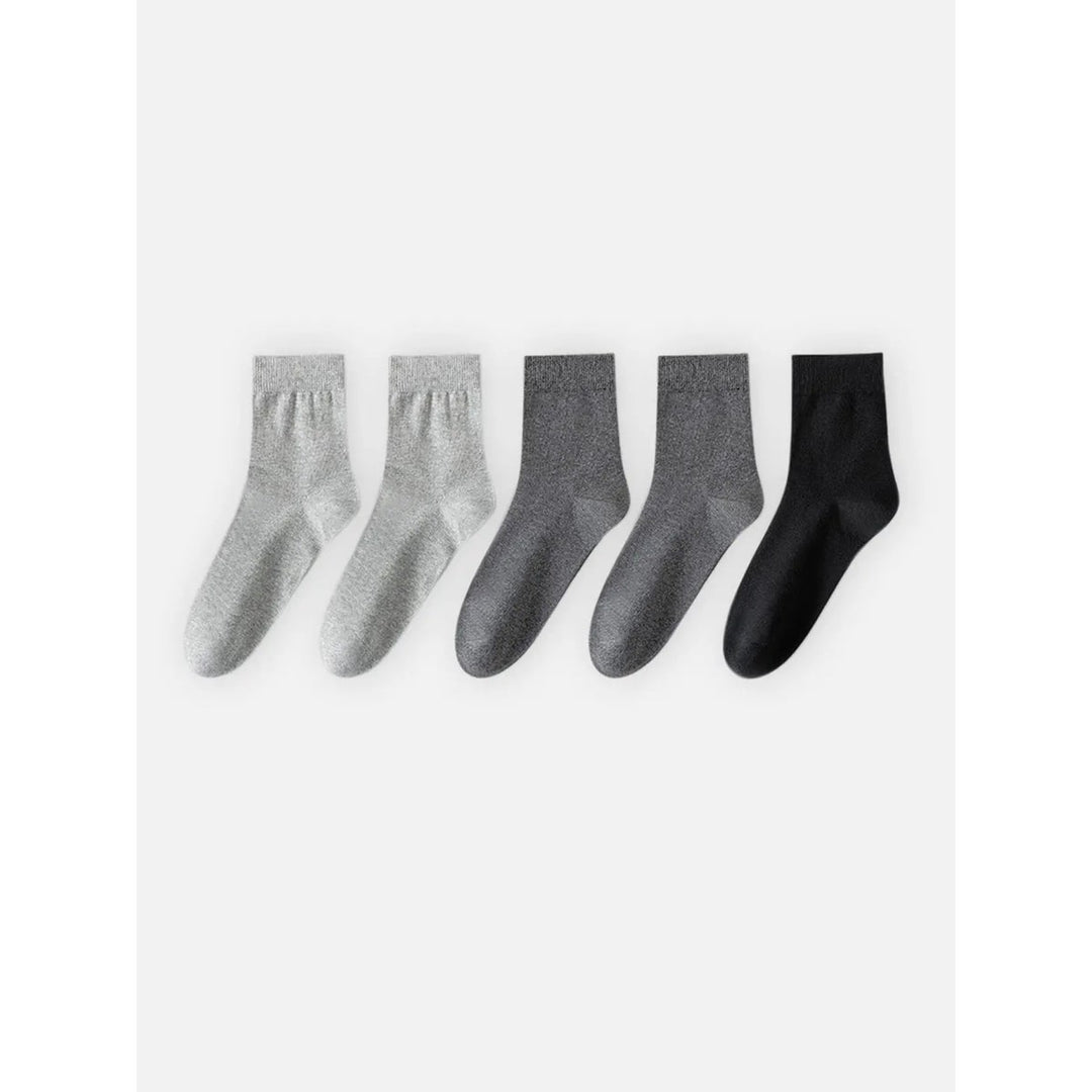 Calzini crew da uomo, pack 5, ideali per un comfort duraturo e stile casual.