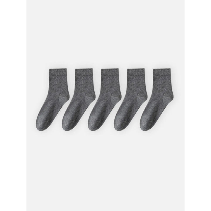Pack 5 calzini crew da uomo con polsini a costine, casual e resistenti.